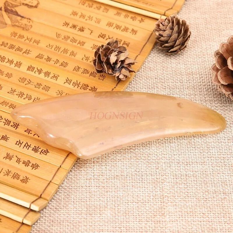 OXHorn Guasha Massage Tool Health Jade Gua Sha Body Leg Body Face Anti-wrinkle Massage Board Traditional Chinese Acupoints