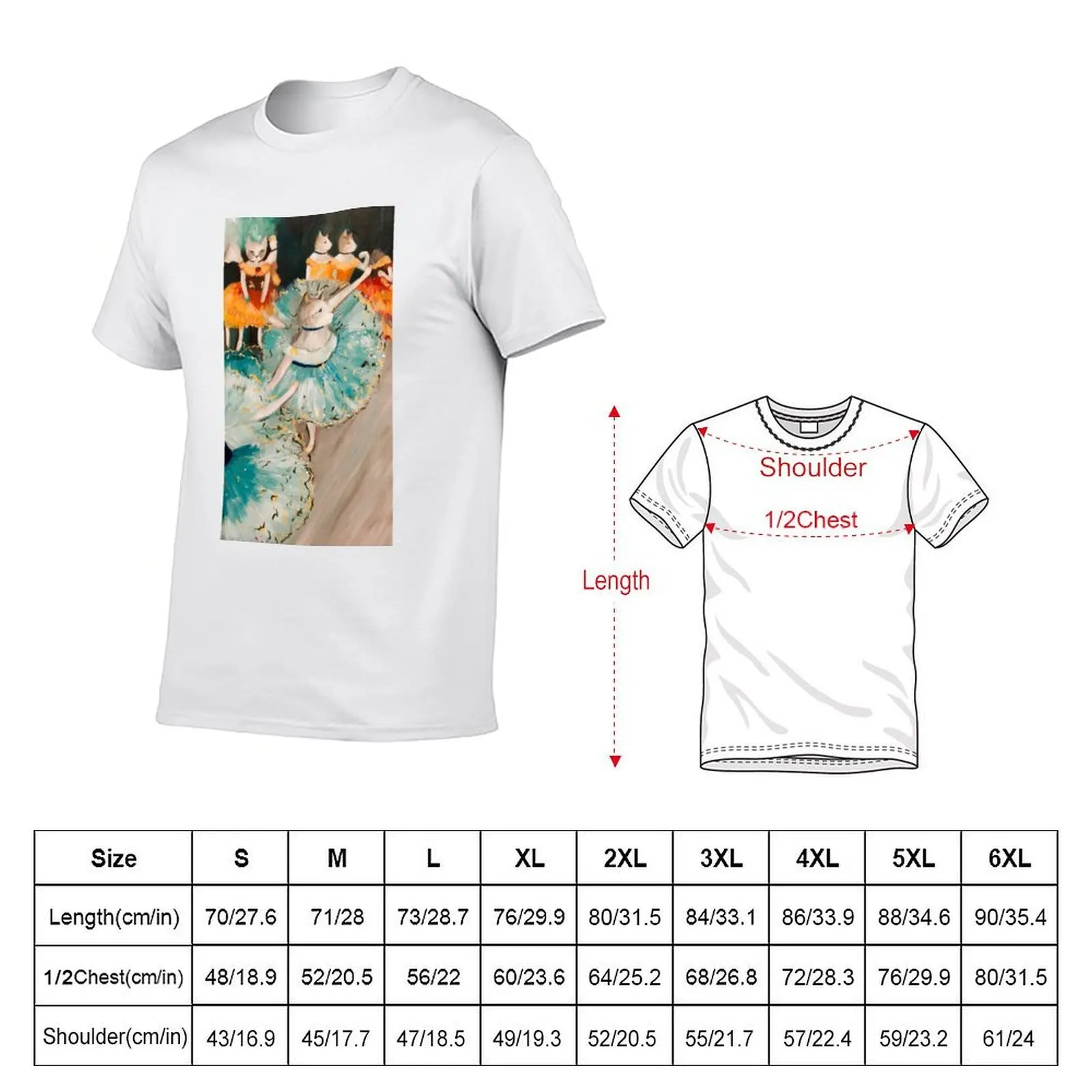 The Green Cat Dancer T-Shirt baggy shirts blanks plus size men clothing
