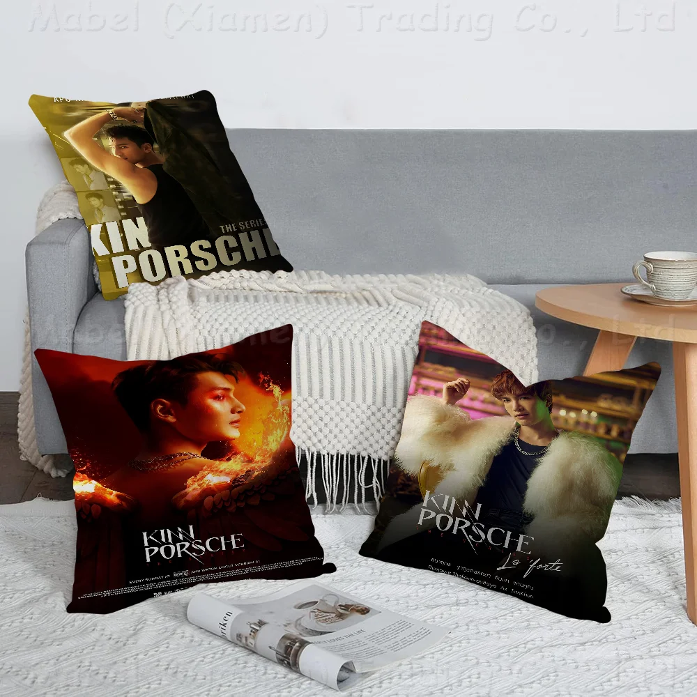 KinnPorsche The Series Movie Pillowcase Toon Gift Cushion Cover Bedroom Home Sofa Chair Seat Decor Pillow Case