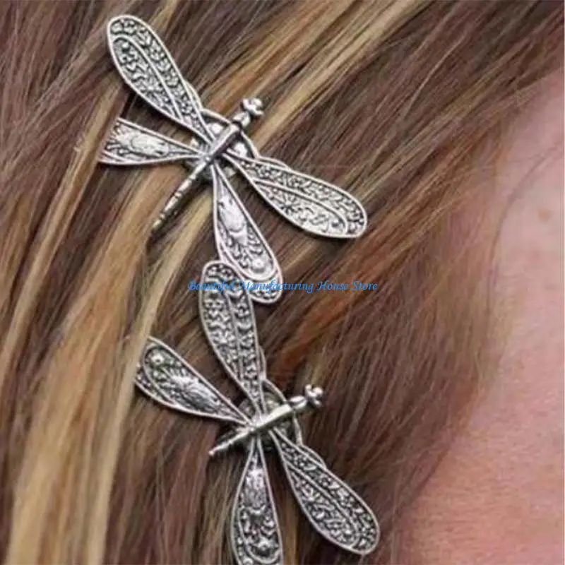E56A Vintage Hair Clip 2000s Girls Bobby Pins Headdress Creative Handmade Women Hair Jewelry Hair Styling Hairpin