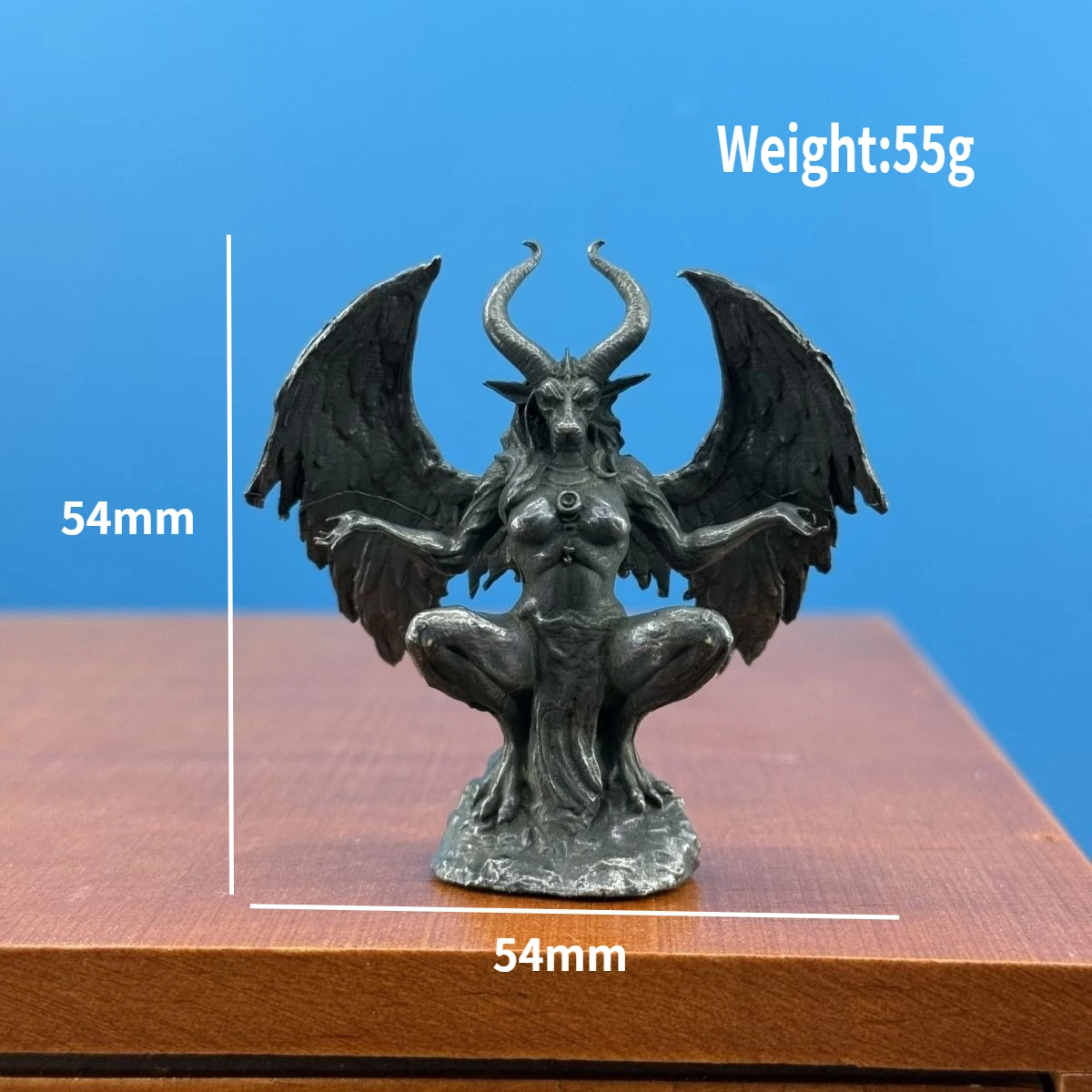 Copper Vintage Sheep-head Death God Figurine Egypt Dark Lord of Satan Skull Skeleton Figure Model Decoration Crafts