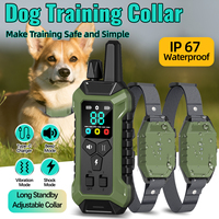 Electric Dog Training Collar Remote Control Anti Bark IP67 Waterproof Rechargeable Beep Shock Vibration Type-C for 10-120lb dogs