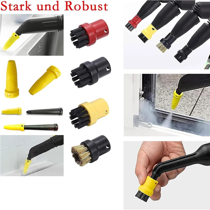 A44F-12 قطعة ملحقات منظف البخار لفرشاة Karcher Sc1 Sc2 Sc3 Sc4 Sc5، مجموعة منظف البخار
