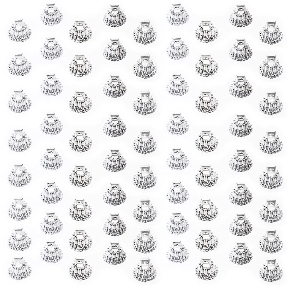 

100pcs Christmas Ball Replacement Hangers Silver Plastic DIY Ornament Caps Xmas Decor Home Festive Accessories