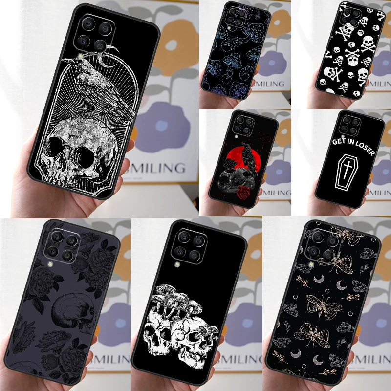 Skull Gothic Creepy Pastel Goth For Samsung Galaxy M32 M52 M12 M53 M33 M13 M14 M34 M54 M20 M21 M31 M51 M30s M15 M55 Case