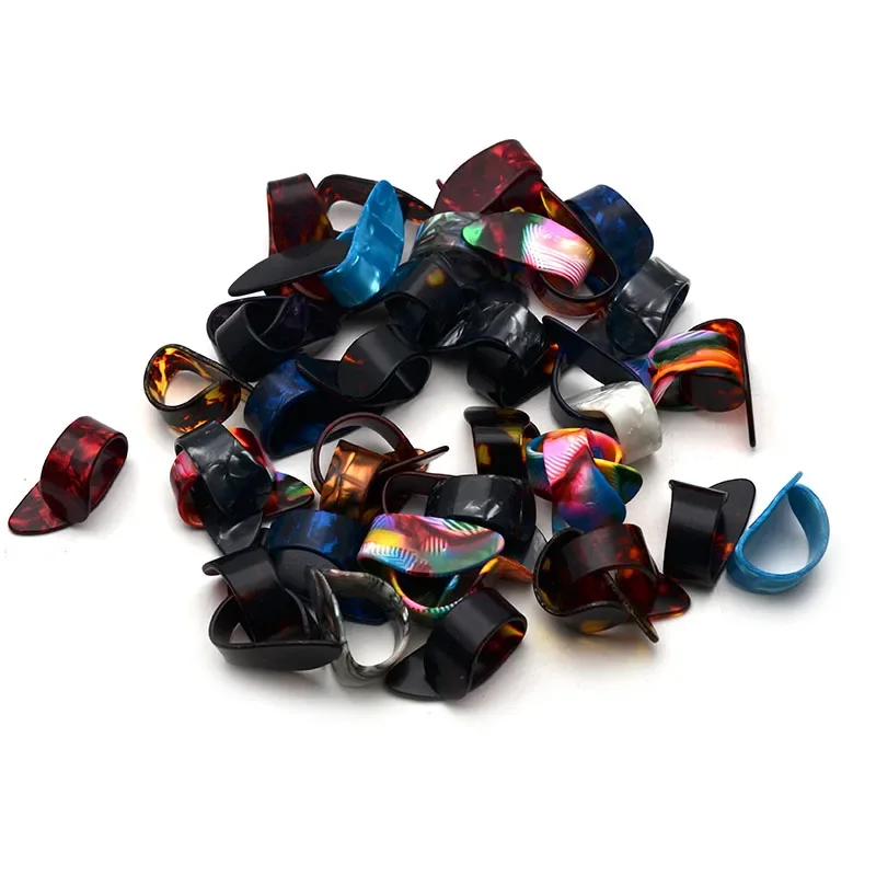 

100Pcs Large Shell Thumb Picks Index Picks Forefinger Picks Plectrums for Acoustic Guitar