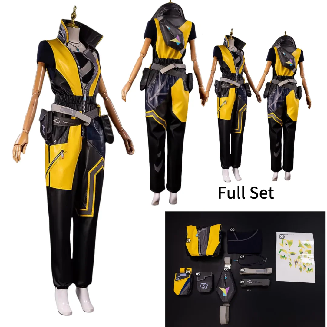 

Game Valorant Waylay Cosplay Costume Full Set Uniform Outfits Valorant Waylay Cosplay Costume Props
