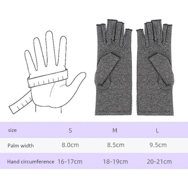 Compression Motehr Breathable Fingerless Gloves Rheumatoid Compression Hand Glove for Arthritis Carpal Tunnel Osteoarthritis