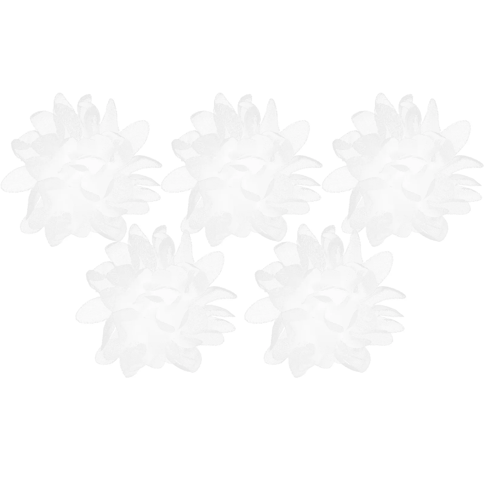 

5pcs Silk Fabric Flower Ring Adjustable Ring For Women Dance Performance Stage Props Decorative Jewelry Gift