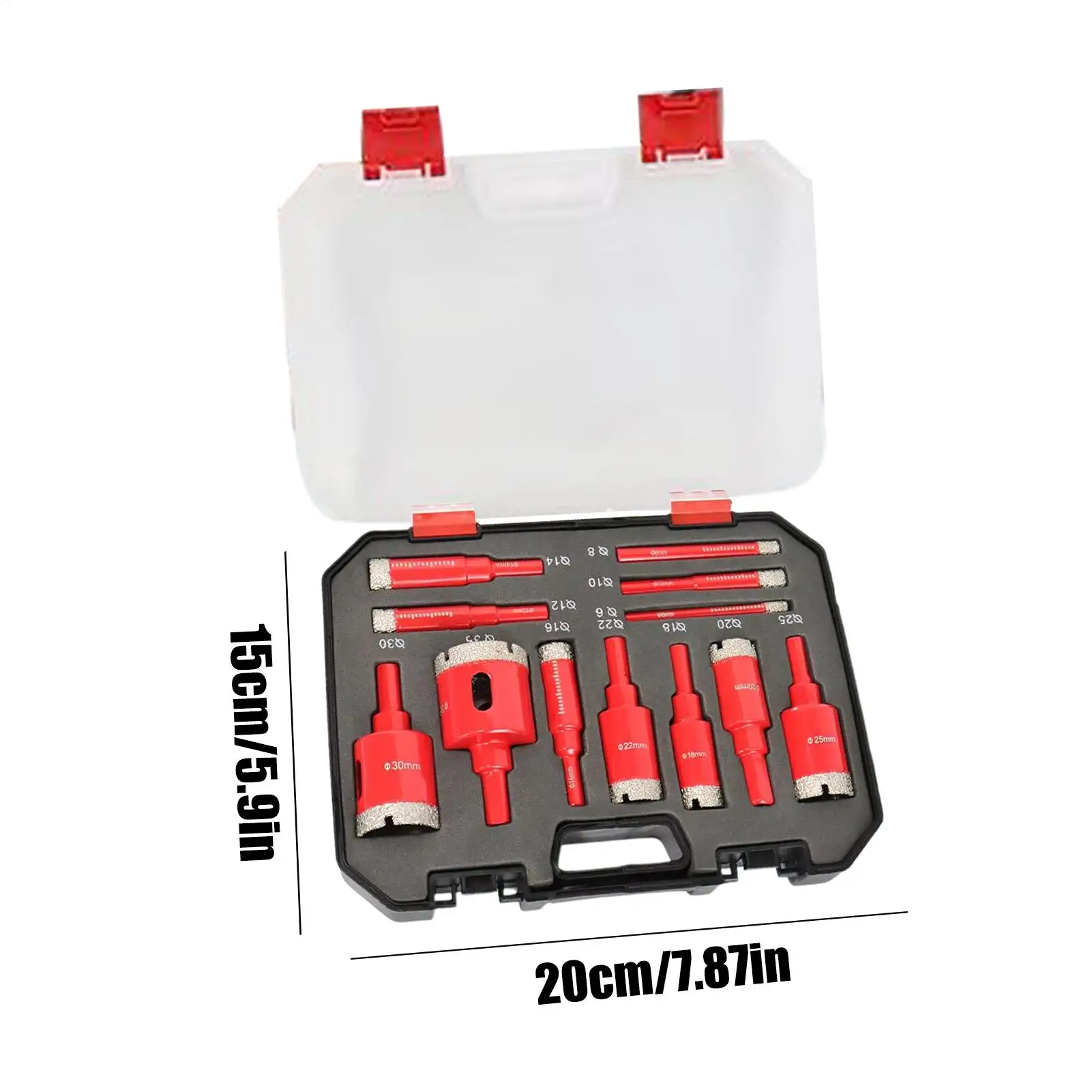 Pemotong Lubang Ubin Anti Selip dengan Kotak Penyimpanan Mata Bor untuk Ubin Porselen untuk Renovasi Rumah Perbaikan Dinding Kabel Listrik