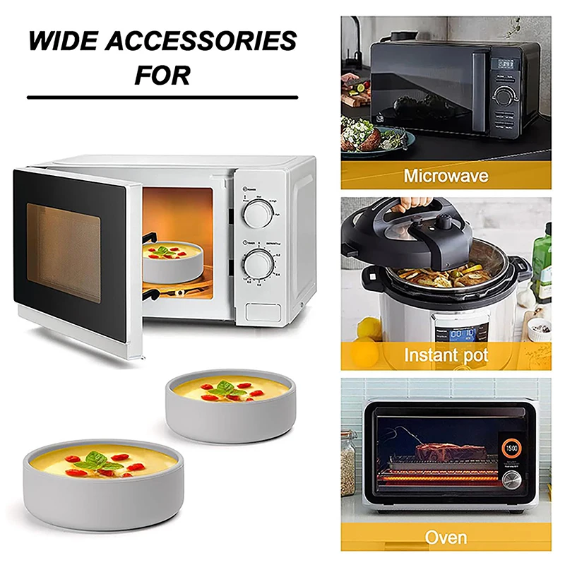 

Air Fryer Cake Mold Silicone Egg Poacher Cups Nonstick Cake Pan Baking Forms Pastry Mold 4×1.3Inch Microwave Egg Cooker