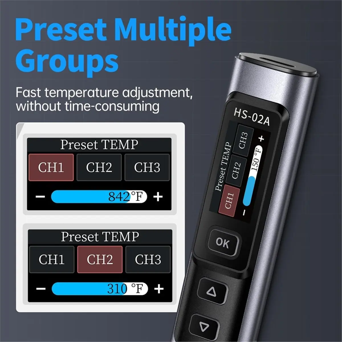 HS02 100W Heat Set Insert Tool Heat Insertion Tool Metal