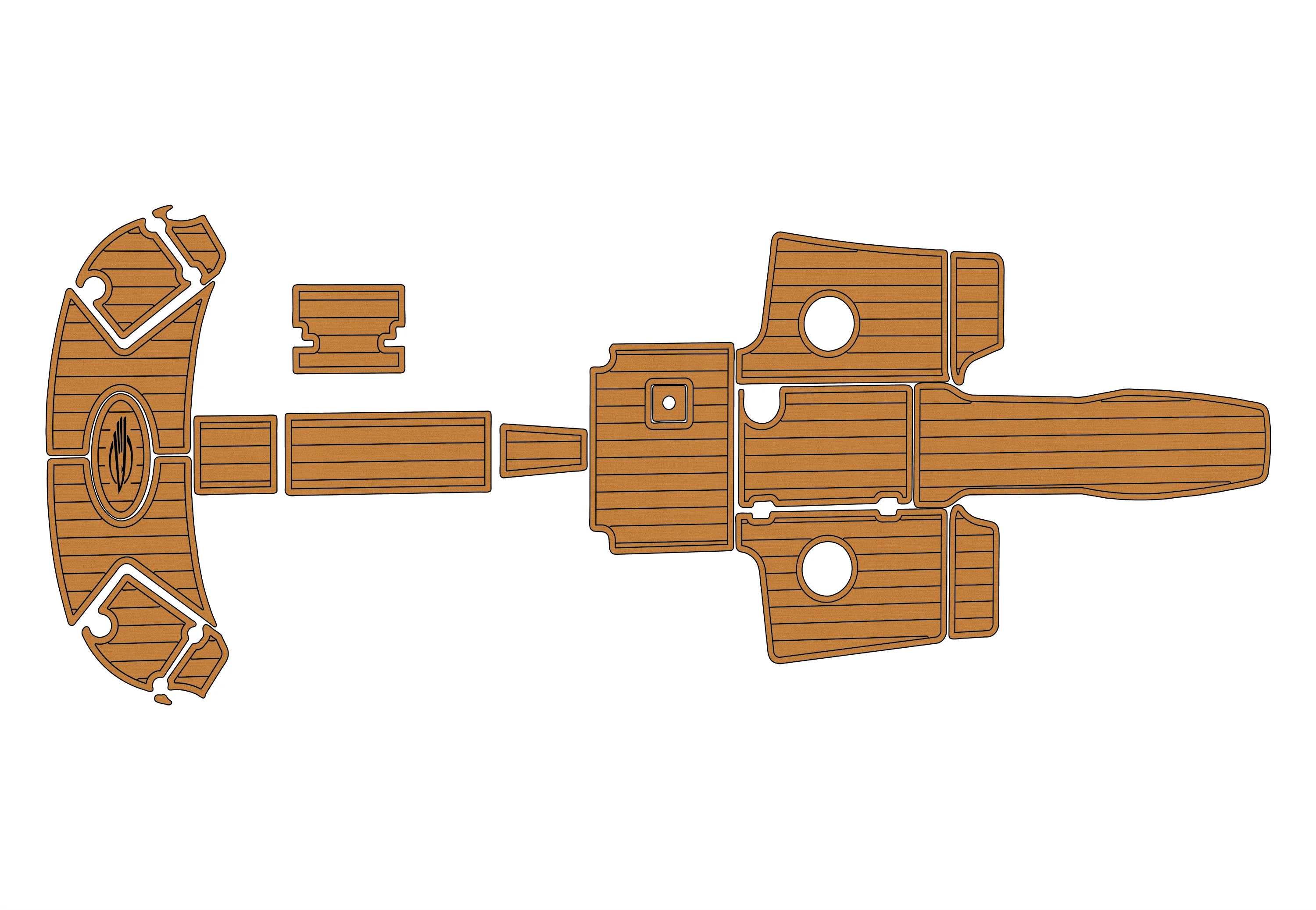 

Нескользящий коврик из морского искусственного тикового EVA-2007-2008 Chaparral 236 SSI, самоклеящаяся подкладка для палубы лодки 1/4 дюйма (6 мм) для кокпита и палубы