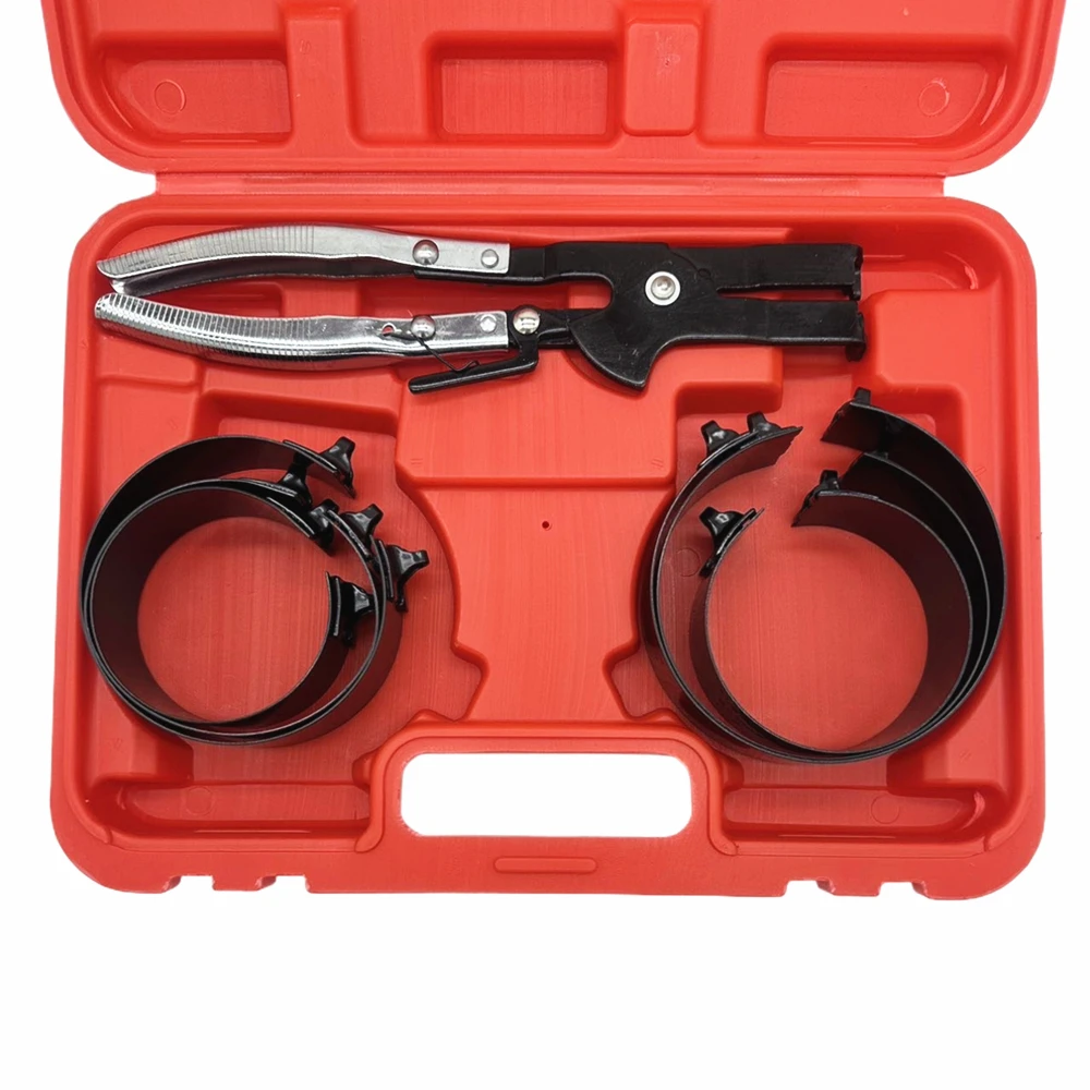 Piston Ring Set Universal Fit 6 Band Size Piston Installer Repair Pliers Auto Maintenance Tool Metal