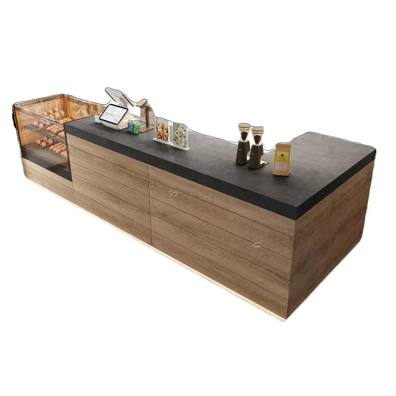 

Counter for Restaurants for Cafe Shop Design Furniture Custom Modern Milk Tea Counter Design Coffee Bar
