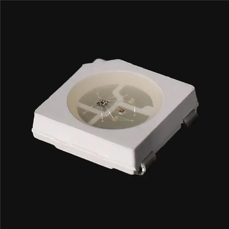 400PCS WS2812B RGB LED Chip 5050SMD White PCB WS2812 Individually Addressable Chip Pixels DC5V