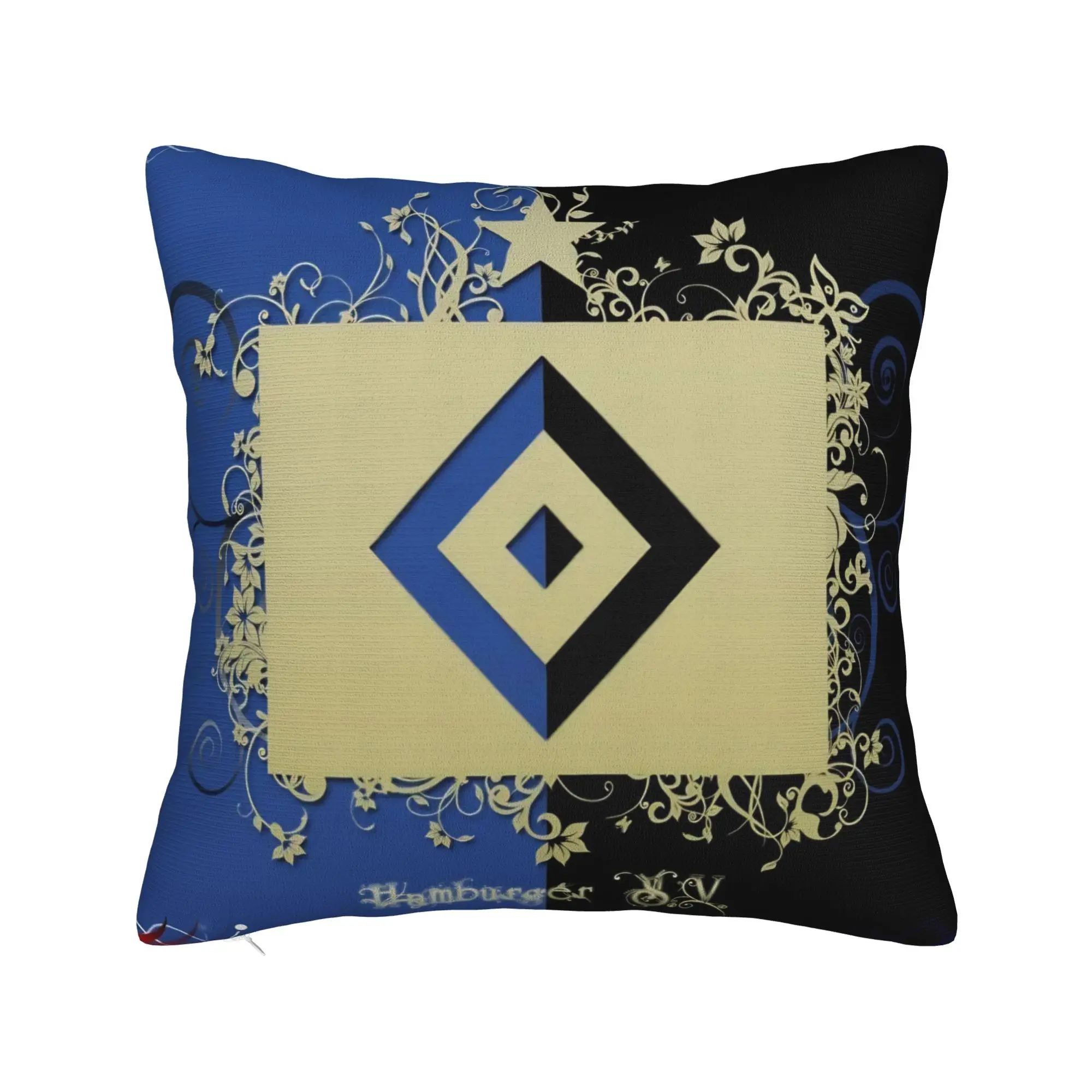 HSV German Soccer Club Square Pillow Case Hamburgers SV Bundesligas Cushion Covers Zipper Decorative Pillowcase for Car 45x45cm