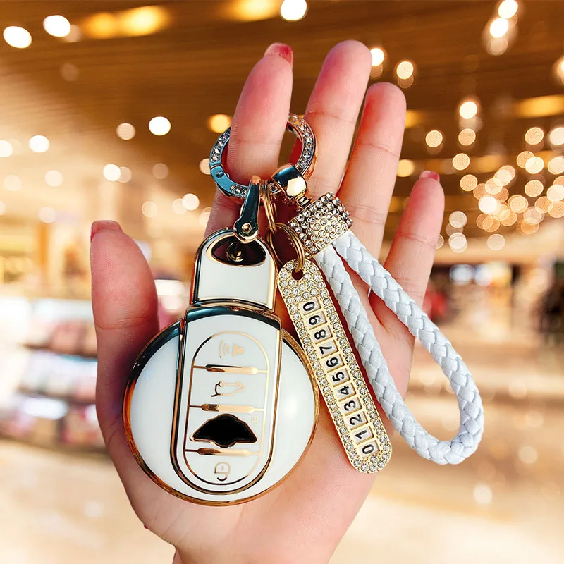 Car Key Chain Luxury Keychain Car Key Ring for countryman cooper Mini F54 F55 F56 F60Car Accessories