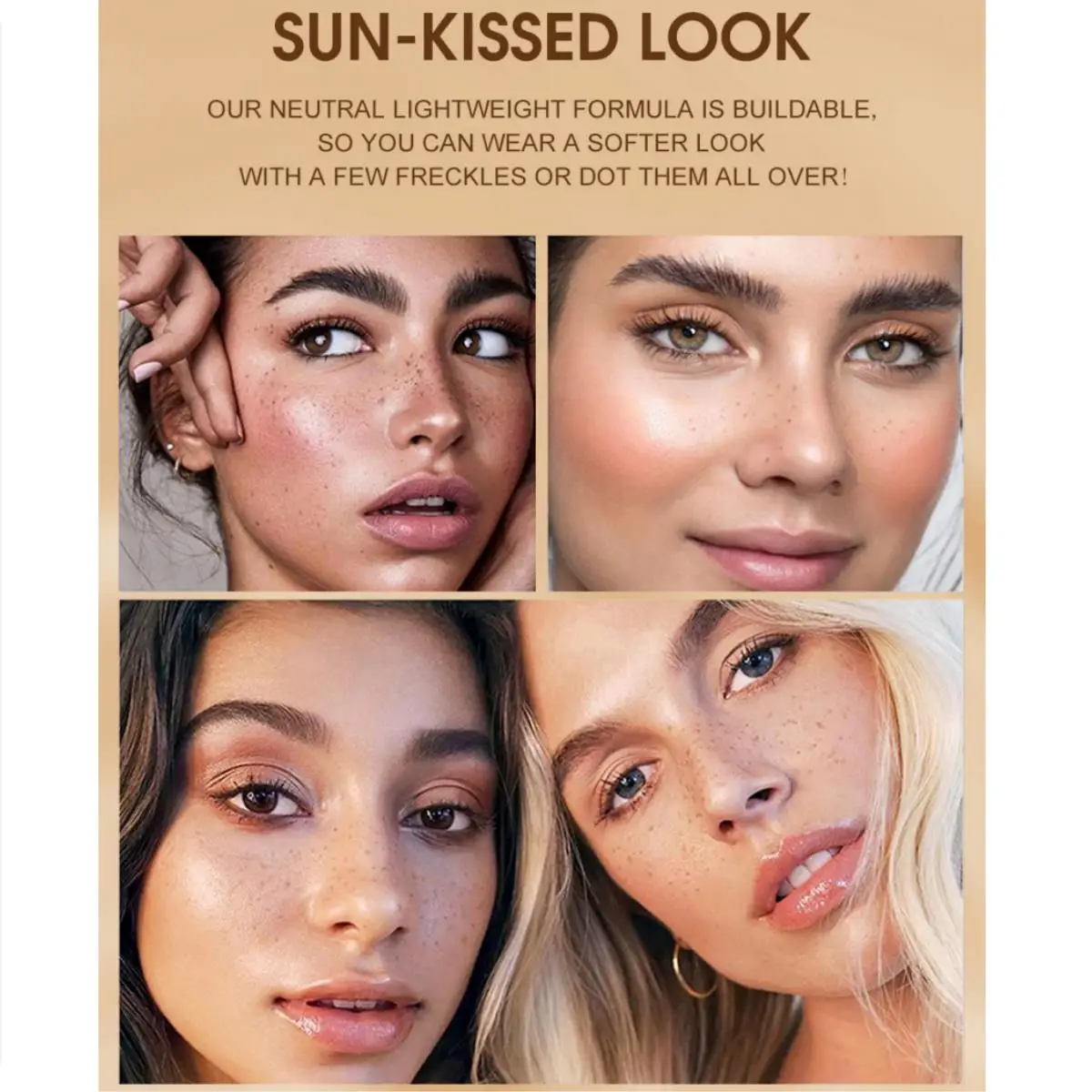 HANDAIYAN Penna per lentiggini naturale impermeabile Matita per trucco per macchie finte ad asciugatura rapida per viso Strumento di bellezza per cosmetici realistici