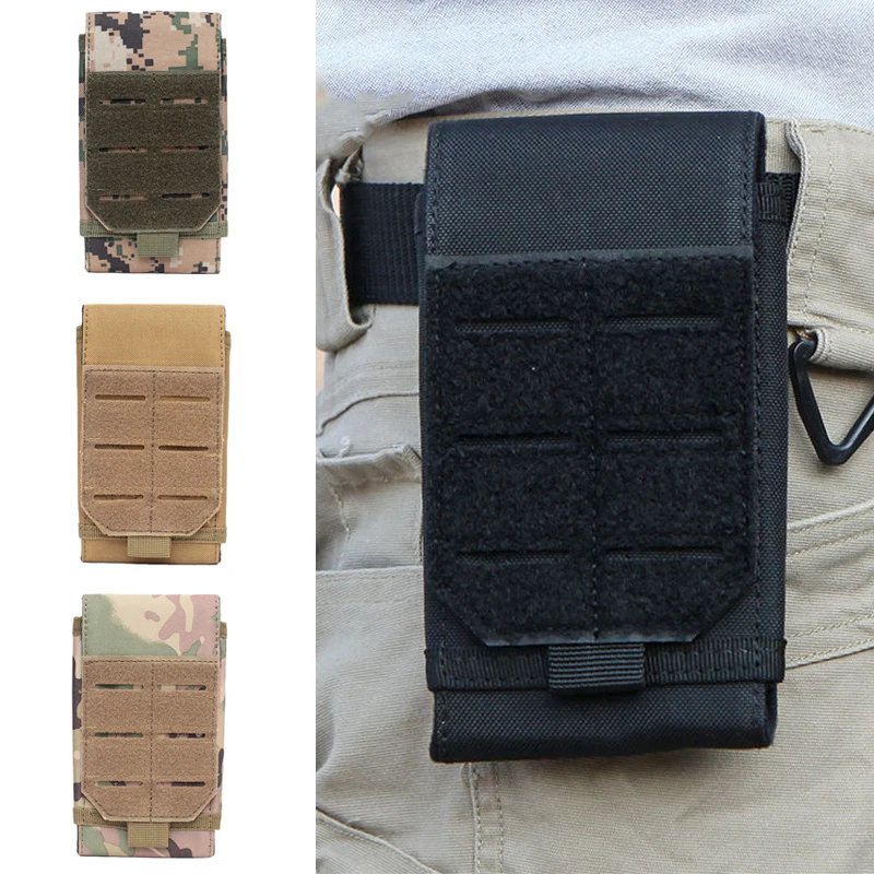 Pochette de téléphone Molle d'extérieur, sac de taille tactique, Camping randonnée accessoires de chasse, sac à outils EDC, sacs de sport pour support de téléphone portable