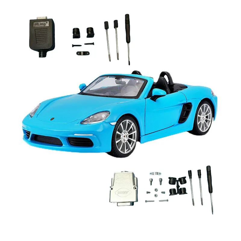 Bburago 1:24 Porsche 718 Boxster Sports Car Convertible Static Die Cast Vehicles Alloy Racing Car Collectible Model Car Toy Gift