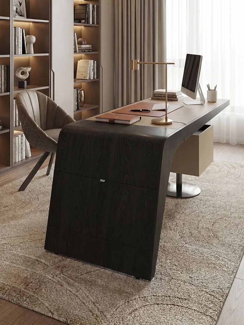 Desk minimalist desk, modern computer desk, study solid wood writing desk