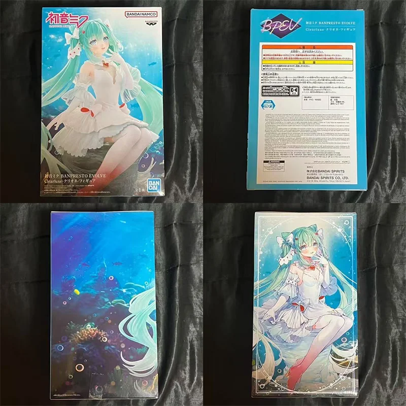 100-オリジナル本物のバンダイナムコバンプレストエボルブクリアルクス初音ミククリオネ-verpvc-18-センチメートルアニメフィギュアモデルコレクションおもちゃ