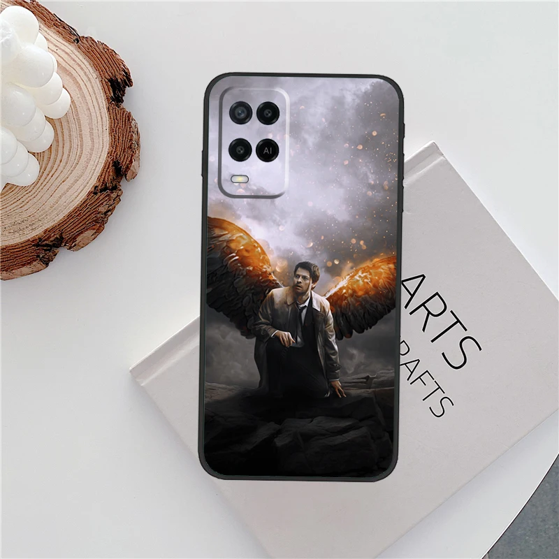 Supernatural Castiel Angel For OPPO A57 A77 A78 A17 A16 A76 A96 A15 A52 A72 A91 A93 A54 A74 A94 A5 A9 A31 A53s A54s Case