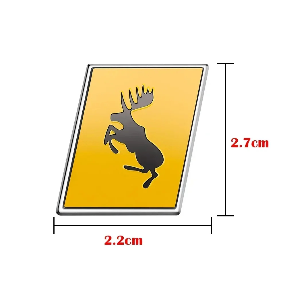 Yellow Prancing Moose Emblems Trunk Sticker For Volvo Polestar Rdesign XC90 S90 V90 XC60 XC40 V50 V60 V40 S60 S80 Volvo Sticker