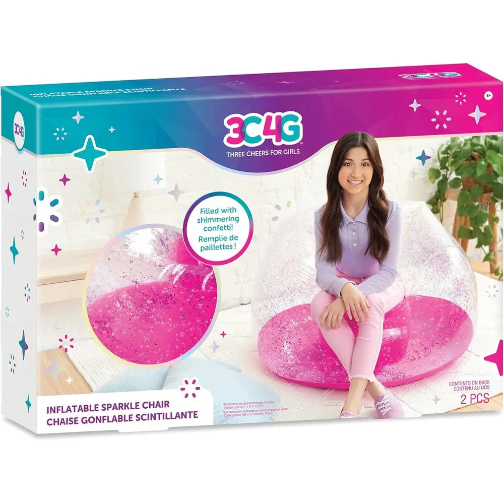 

Надувное кресло 3C4G Pink Glitter Conetti – для отдыха или для детей – удобное и портативное надувное кресло, идеально для улицы, спальни.