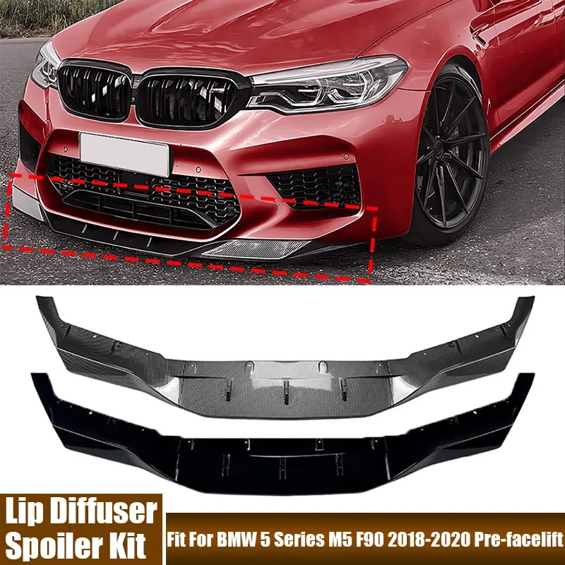 

Automobile Modification Part Front Bumper Lower Lip Spoiler Decorative Frame Fit For BMW 5 Series M5 F90 2018-2020 Pre-facelift