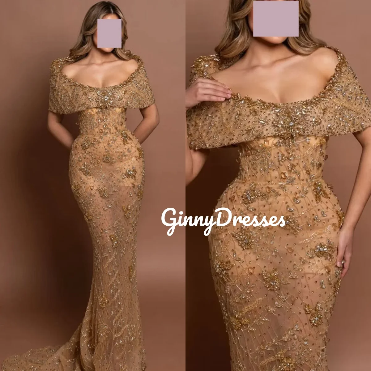 

Платья для торжественных случаев Настроить Роскошные платья русалки длиной до пола с открытыми плечами Вечерние бусы на молнии с ремнями