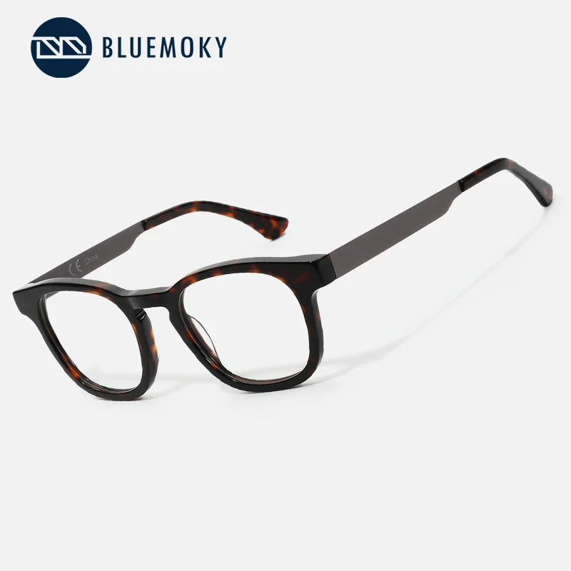 

Очки BLUEMOKY: женские и мужские квадратные оправы из ацетата, изысканные деловые повседневные очки без диоптрий