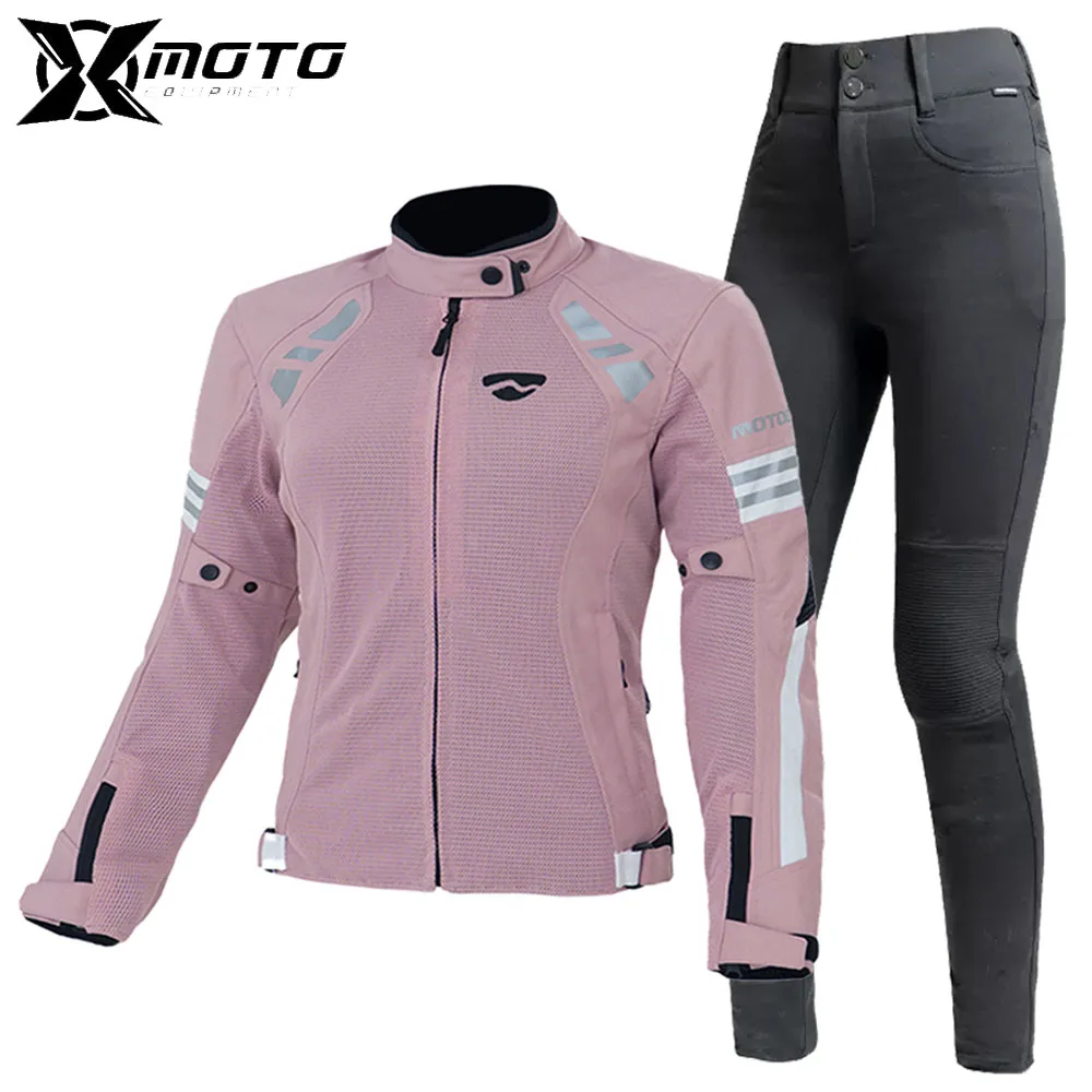 

Breathable Detachable Sleeves Moto Motocross Jacket Suit CE protective Gear Four Season Fashion Motorcycle Jacket Pants Suit
