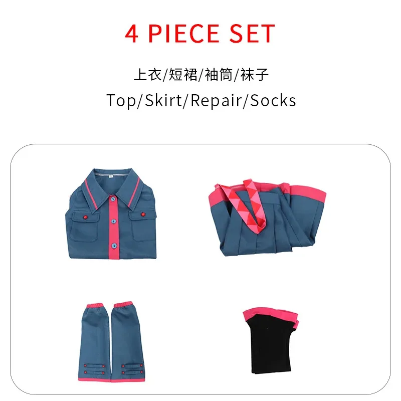 أزياء أنيمي ميكو كاساني تيتو التأثيرية للنساء والرجال فستان رمادي وردي زي الهالوين التأثيري ملحقات الدعائم المصنوعة