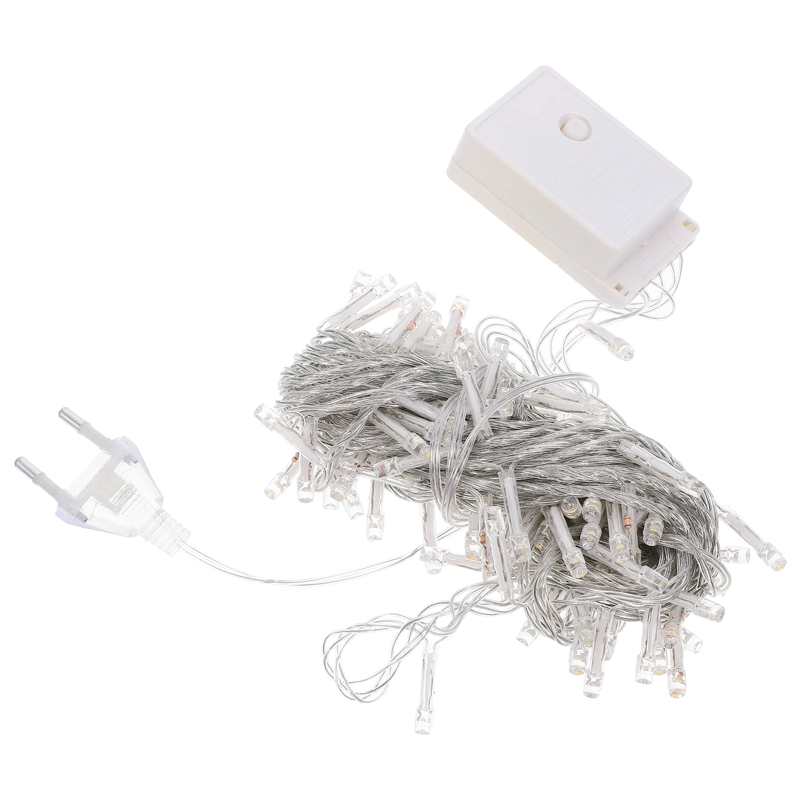 

10m 100LEDs String Lights Waterfall Curtain Lamp Decoration for Wedding Party Garden Home with EU Plug (Warm White)
