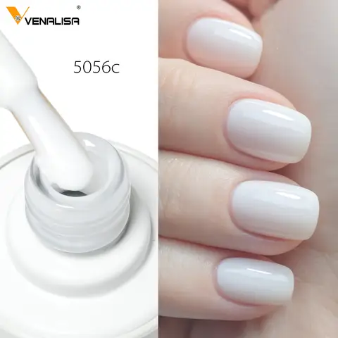 Venalisa-esmalte de uñas en Gel, Blanco Lechoso, semitransparente, sin Hema, barniz de Gel UV LED, cepillo suave, pigmento de forma redonda, 1 ud.