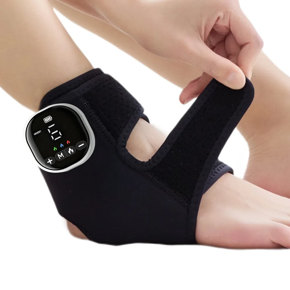 

Electric Foot and Ankle Massager with Hot Compress Ankle Brace for Joint Sprain Muscle