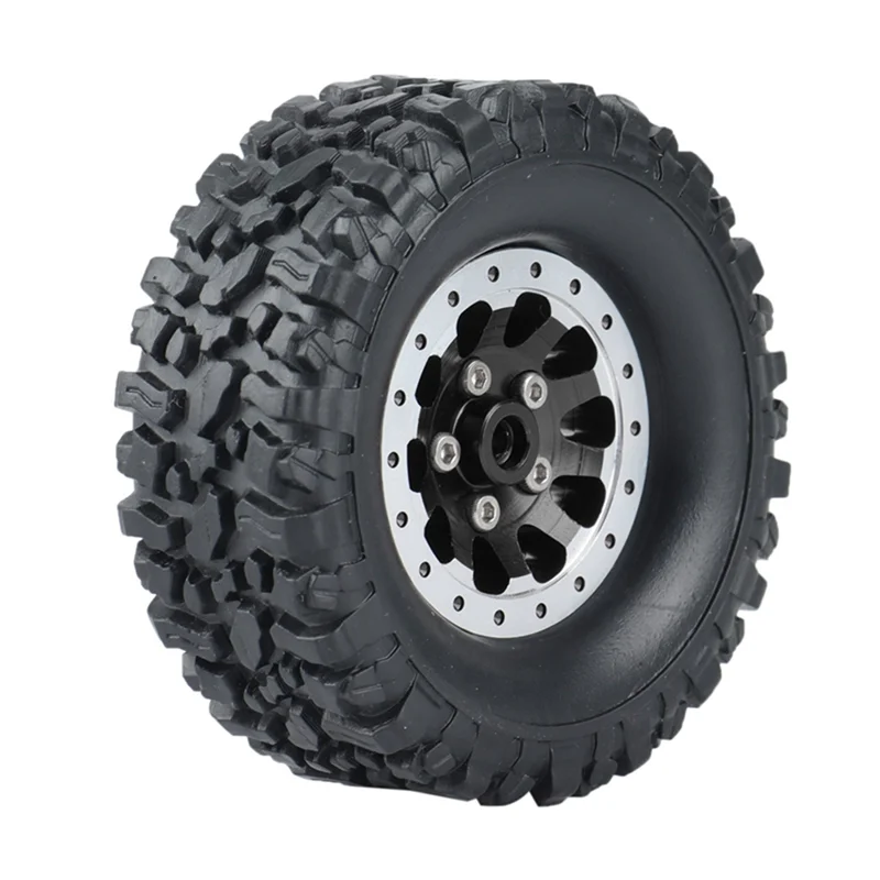 NN89R 4 قطعة محور عجلات معدني Beadlock حافة العجلة والإطارات المطاطية لـ WPL C14 C24 B14 B24 B36 MN D90 MN99S RC قطع غيار السيارات ، 3