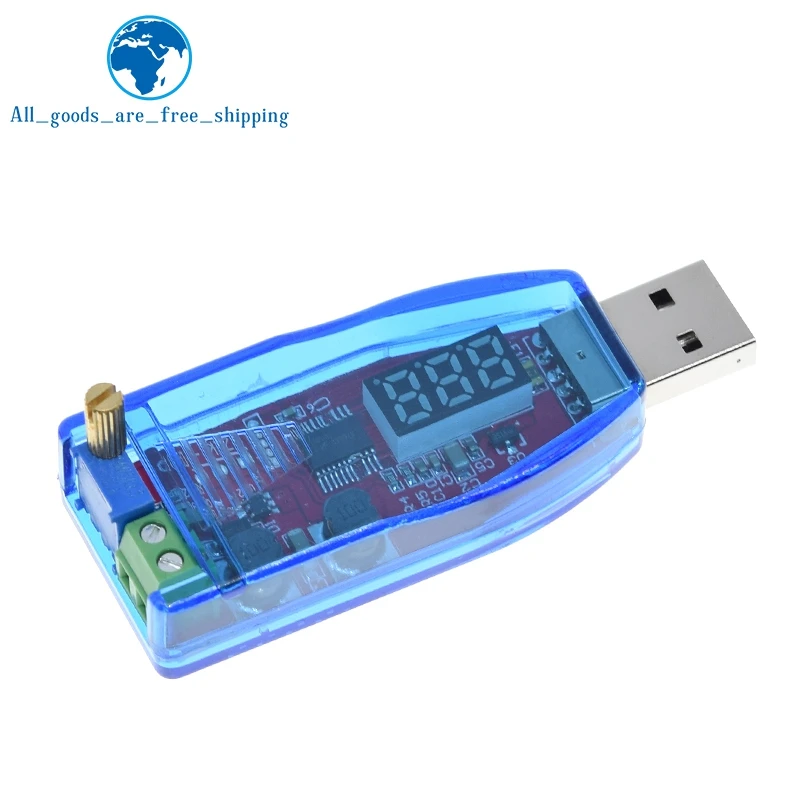 TZT LED DC-DC 5V To 1-24V Adjustable Potentiometer USB Step Up/Down Buck Boost Converter Power Supply Voltage Regulator Module image 5