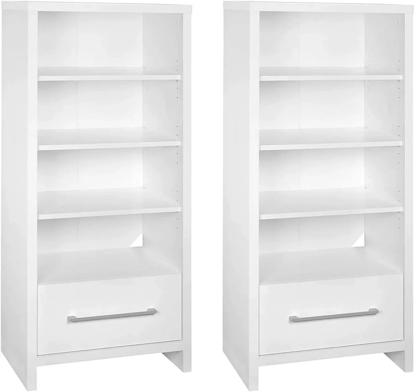 

Storage Tower Bookcase Drawer 2 Pack White