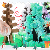 3-1Pcs Sakura Crystal Growing Tree Colorful Paper Magic Christmas Tree Parent-child Interaction Holiday Decorations Xmas Gifts