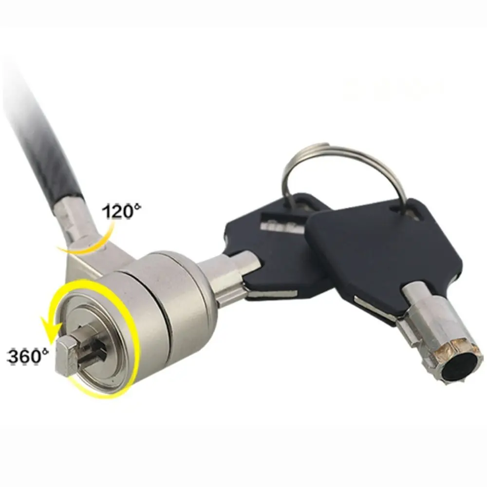 Heavy Duty Steel Lock Laptop Cable Lock T-slot Universal Fit Cable Security Lock Durable Anti-Theft Lock Office - view 6