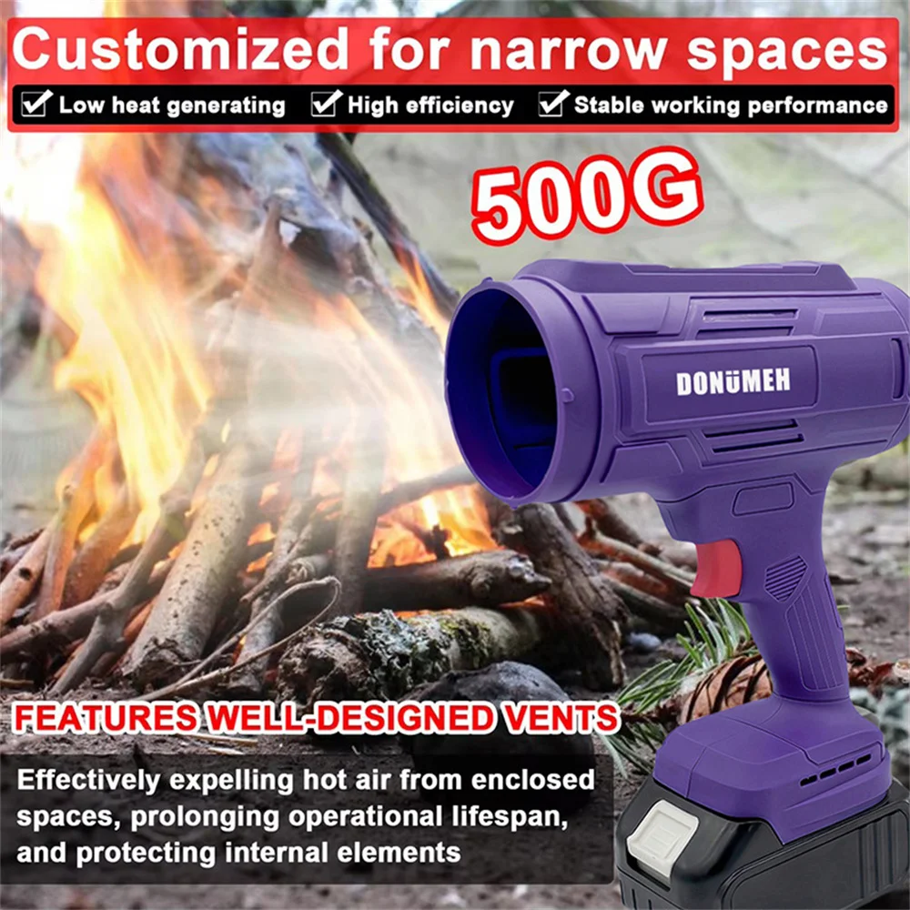 38000RPM Brushless Electric Turbo Blowers Jet Fan 200m/s Violent Car Dryer Handheld Dust Blowing Tool for Makita 18V Battery