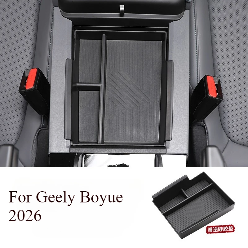

For Geely Boyue 2026 Center Console Organizer, Dashboard Storage Box with Screen Rear Compartment
