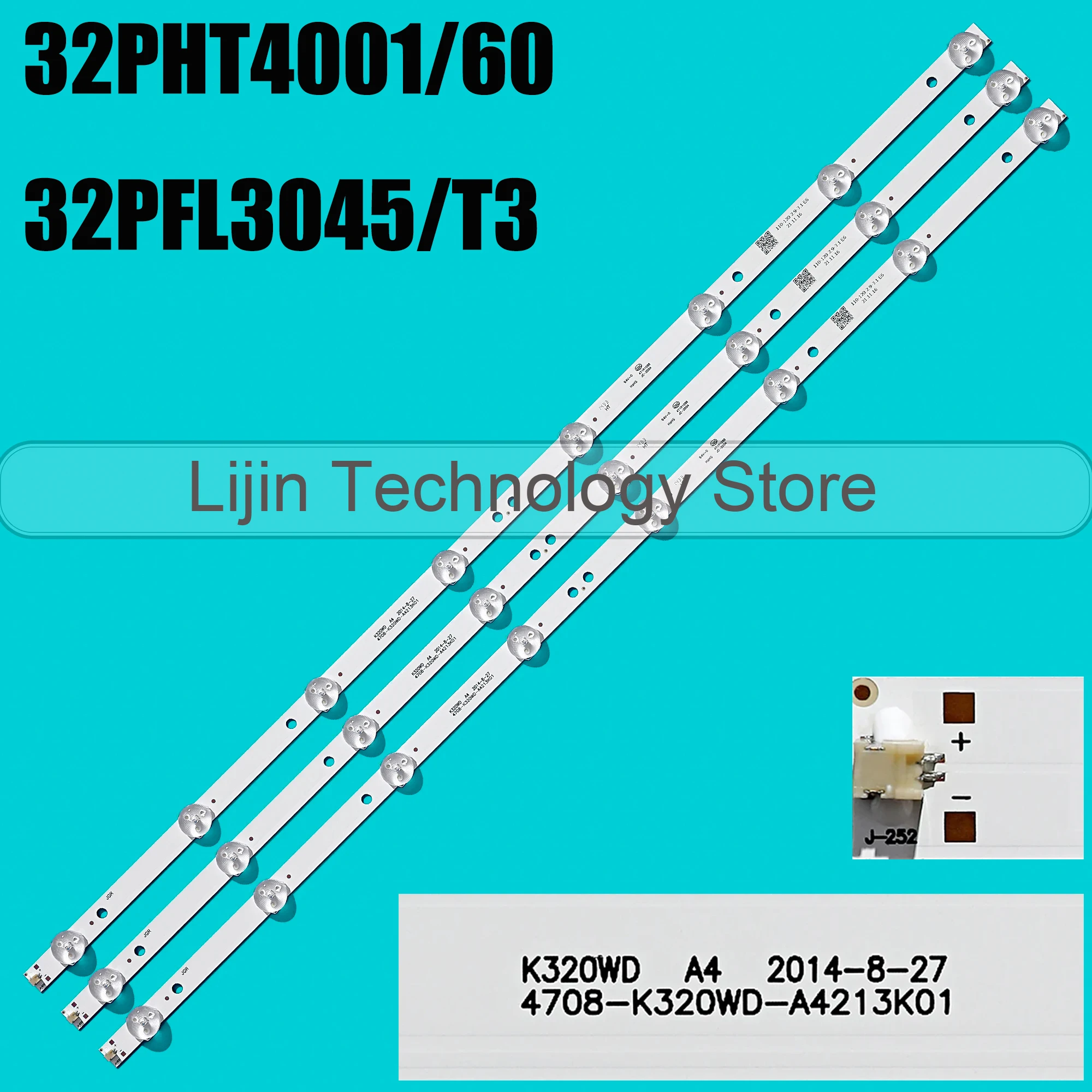 

LED backlight Strip For LE32M1475/25 L32S635VKE HD LE32H1465 LE32H1465/25 K320WD A4 4708-K320WD-A4213K01 TF-LED32S35T2