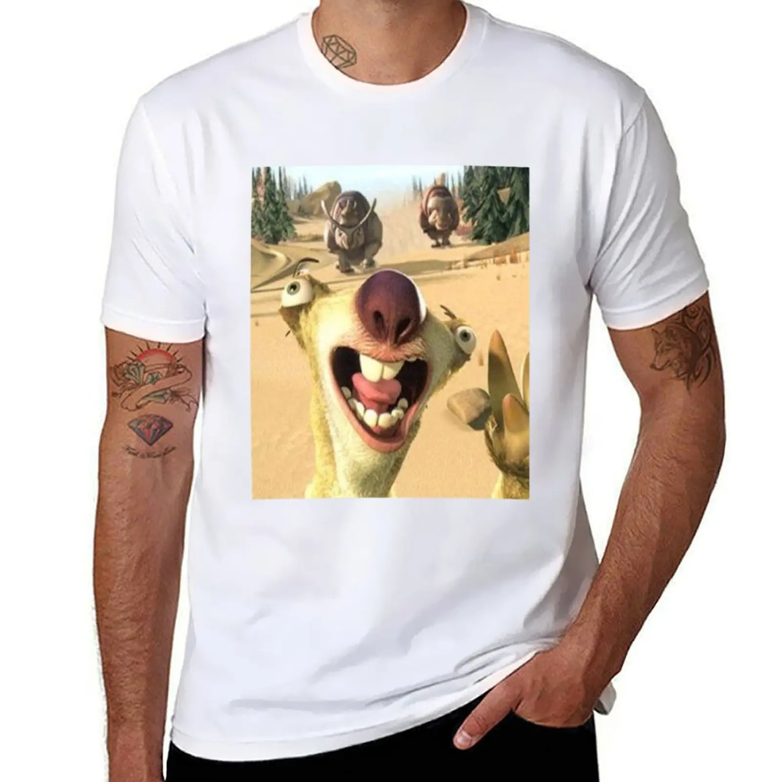 

sid the sloth 2 T-Shirt anime tshirt t shirts designer black cotton t-shirt plain for man package T-Shirt