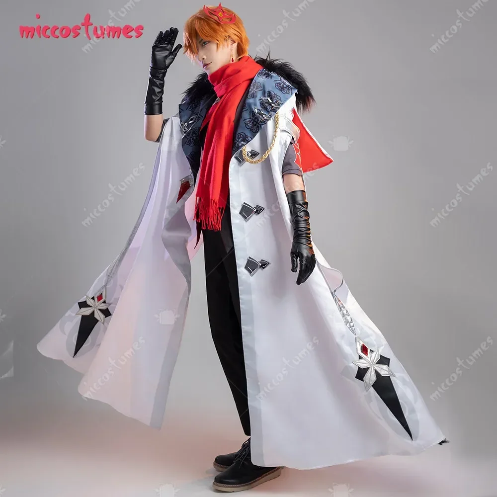 Miccostumes Unisex Halloween Cosplay Costume Top and Trousers with Scarf and Gloves