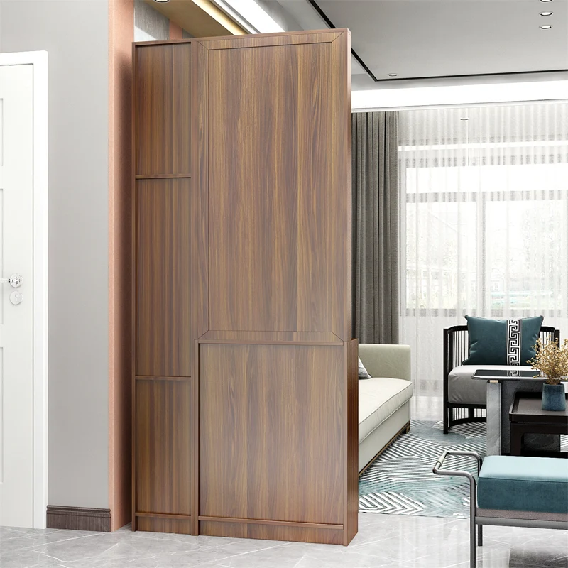 

New Chinese-style screen partition cabinet, high-grade solid wood living room, entrance cabinet, door shielding, rack, shoe cabi