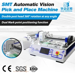 Mini máquina de selección y colocación Smt de 2 cabezales de alta velocidad, montaje de Chip de escritorio, LED automático, Machi para línea de montaje de Pcb SMT